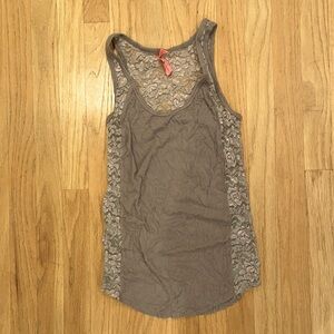 Nordstrom tan lace tank top